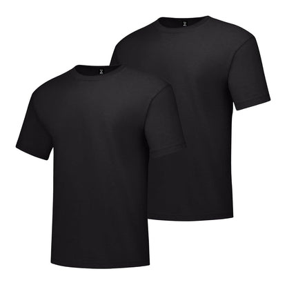 Hanes Beefy-T Playera Manga Corta Hombre, Paquete de 2 - Negro - 2 Pack - CH