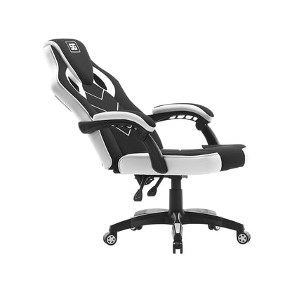 Vorago Silla Gamer Start The Game CGC301-WH, Reclinable, Soporta Brazos, Ruedas Giratorias, hasta 120kg, Forro en Tela, Color Blanco