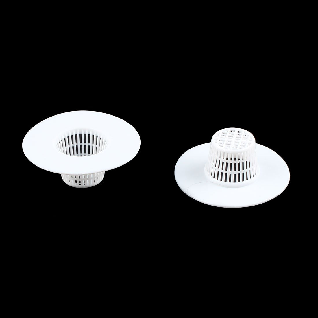 uxcell Tapón de drenaje de plástico para baño, escurridor de fregadero, red blanca, 4 unidades