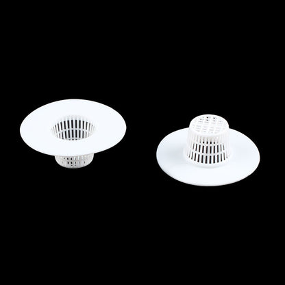 uxcell Tapón de drenaje de plástico para baño, escurridor de fregadero, red blanca, 4 unidades