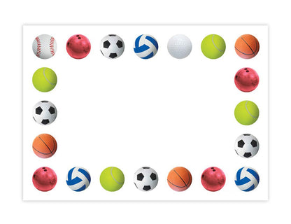 Hygloss Products Pelotas Deportivas Autoadhesivas para niños, 3.5 x 2.5 Pulgadas, Paquete de 36