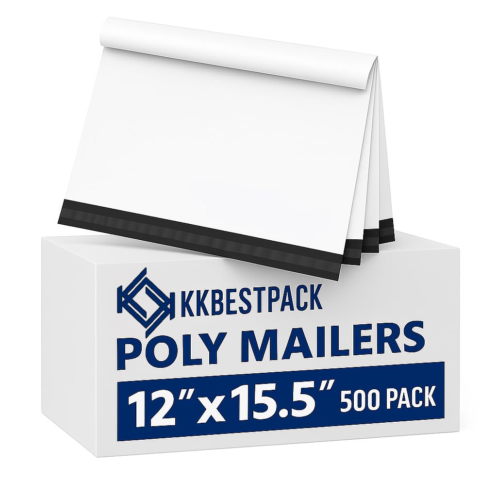 KKBESTPACK - Sobres de polietileno para envío (12 x 15.5 500 unidades)