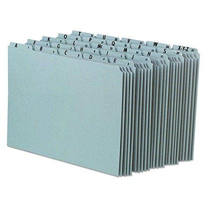 Pendaflex PN925 - Guías de archivos con pestaña superior reciclada, alfa, 1/5 lengüeta, tabla de prensado, carta (juego de 25), color gris