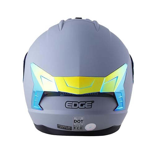 Casco para Moto Extreme - Casco Motocicleta Marca Edge - Visor Doble ANTIVAHO - Cascos para Motos Certificados Dot Moto - Accesorios para Moto