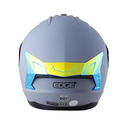 Casco para Moto Extreme - Casco Motocicleta Marca Edge - Visor Doble ANTIVAHO - Cascos para Motos Certificados Dot Moto - Accesorios para Moto