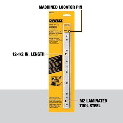 DEWALT Cuchilla de 12-1/2 Pulgadas para Cepillo Canteador (3 piezas) DW7342