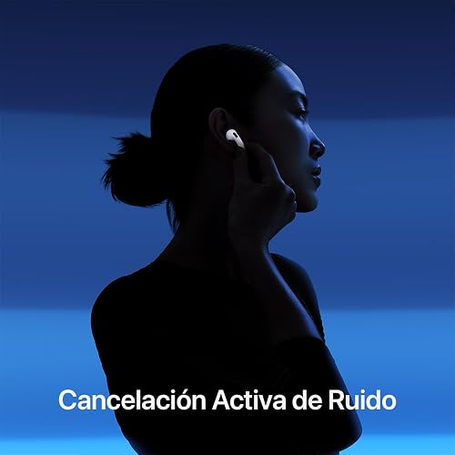 Audífonos inalámbricos AirPods 4 de Apple con Bluetooth, Cancelación Activa de Ruido, Modo Ambiente, Audio Espacial Personalizado, Estuche de Carga con USB-C, Carga inalámbrica, Chip H2