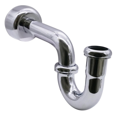 Westbrass A400-1-26 - Trampa en P de calibre 17 de 1-1/2 pulgadas OD con brida de caja alta, cromo pulido
