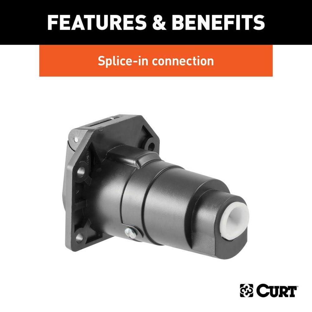CURT 58150 - Conector de arnés de cableado para Remolque de 7 Pines