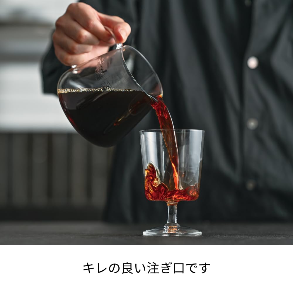 HARIO V60 VBS-60 - Servidor barista transparente de 600 ml, 1-5 tazas, apto para microondas, japonés VBS-60