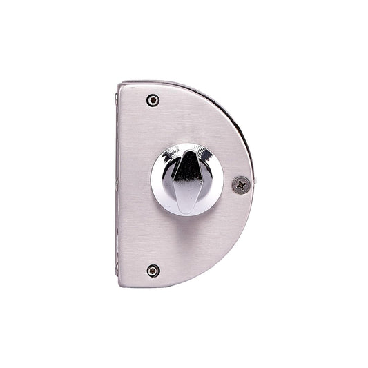 Brüken MX6407 Chapa para Puertas de Vidrio Acero Inoxidable, Plata