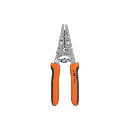 Truper PE-CA-62, Pinza 6" pela cables 30 a 20 AWG mango antiderrapante