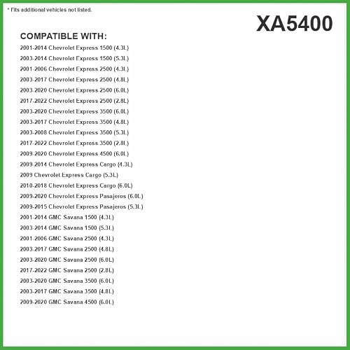 EcoGard Filtro de Aire de Motor XA5400 para Chevrolet Express/GMC Savana 2003-2020