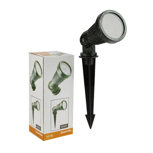Tecnolite Lámpara con Estaca Jardín, Potencia Máx. 50 W, 1 Base GU10, IP44, IK06, No incluye foco