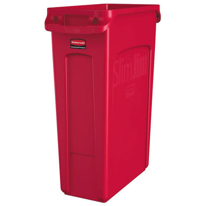 Rubbermaid Commercial Contenedor de Reciclaje Slim Jim 87L Verde - Rojo - - 1