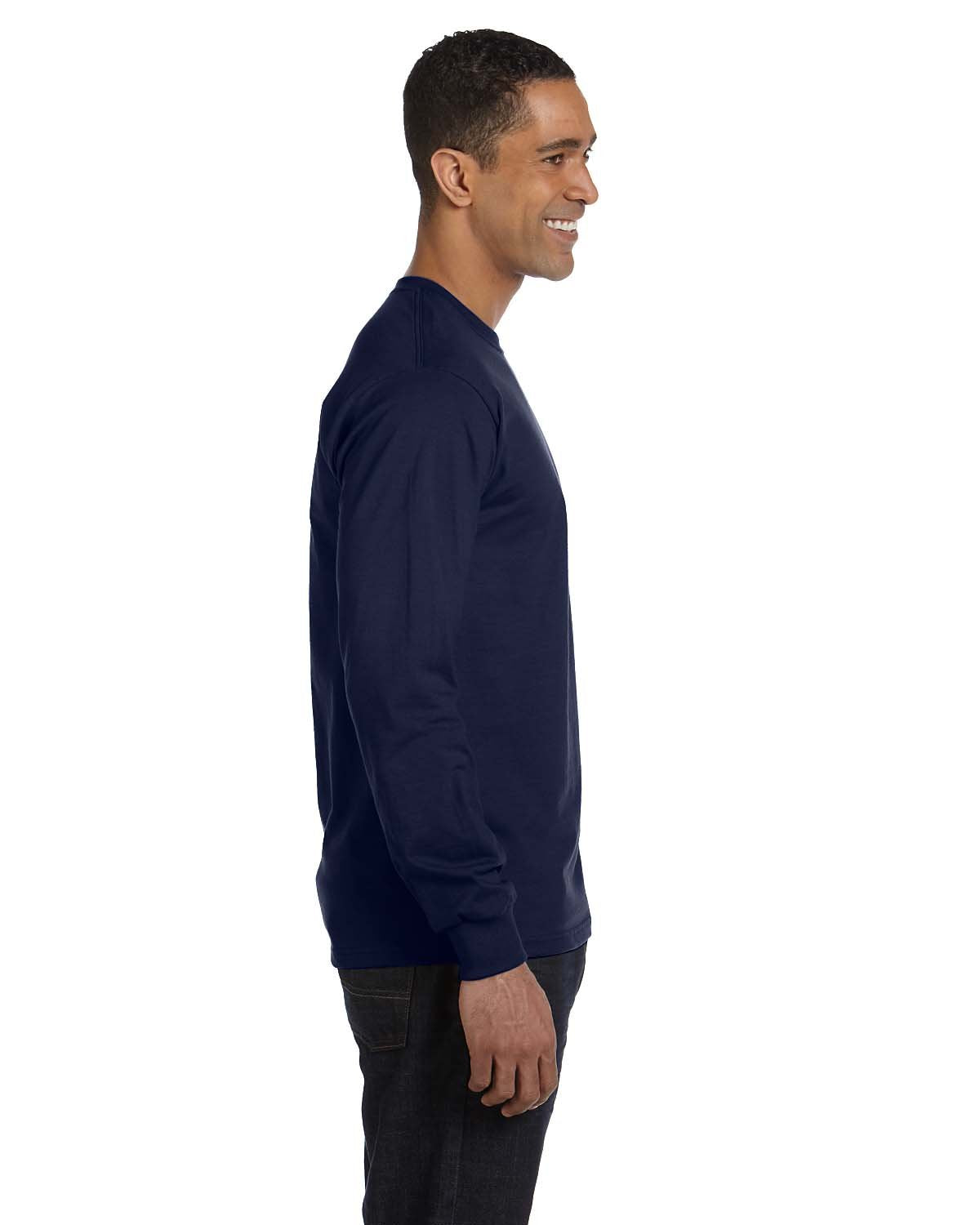 Hanes Essentials - Paquete de Camisetas de Manga Larga para Hombre, Camisetas de