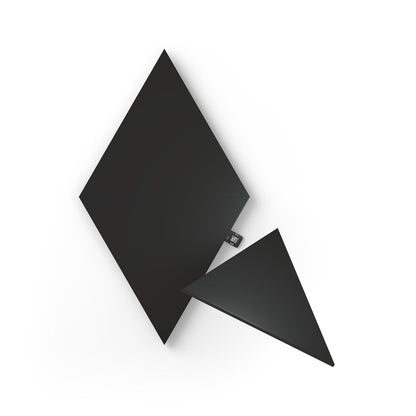 NANOLEAF Shapes Hexágonos Negros, Paquete de 3 Paneles de Expansión - Triángulos negros (paquete de 3)