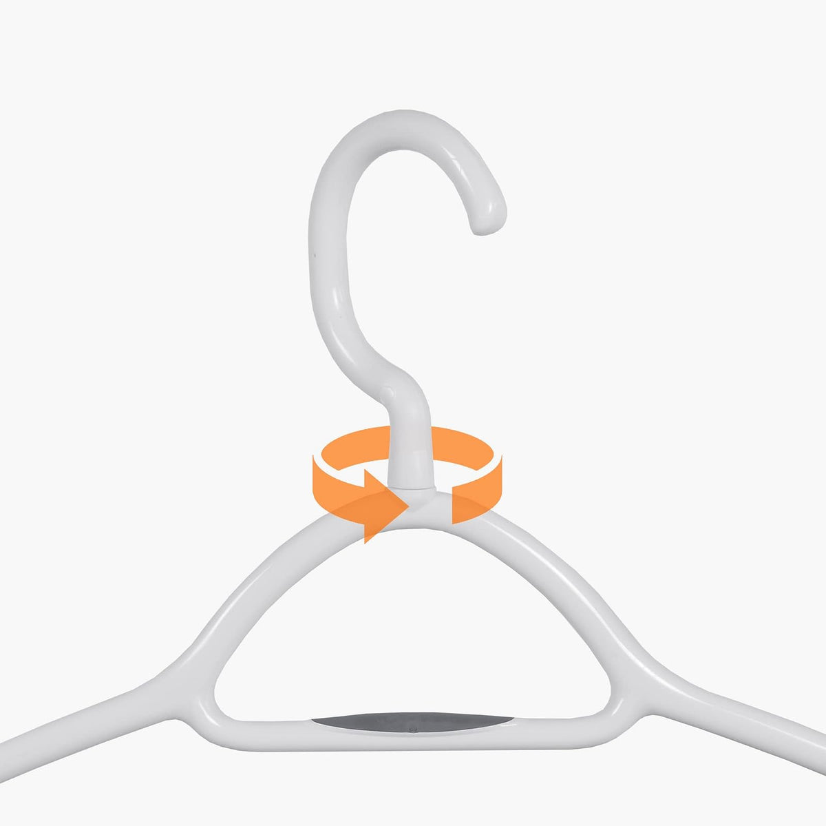 neatfreak - Juego de 5 Perchas Antideslizantes de Lujo - Perchas Que ahorran Espacio para Ropa, Pantalones, Chaquetas y Camisa, Paquete de 5, Blanco/Gris