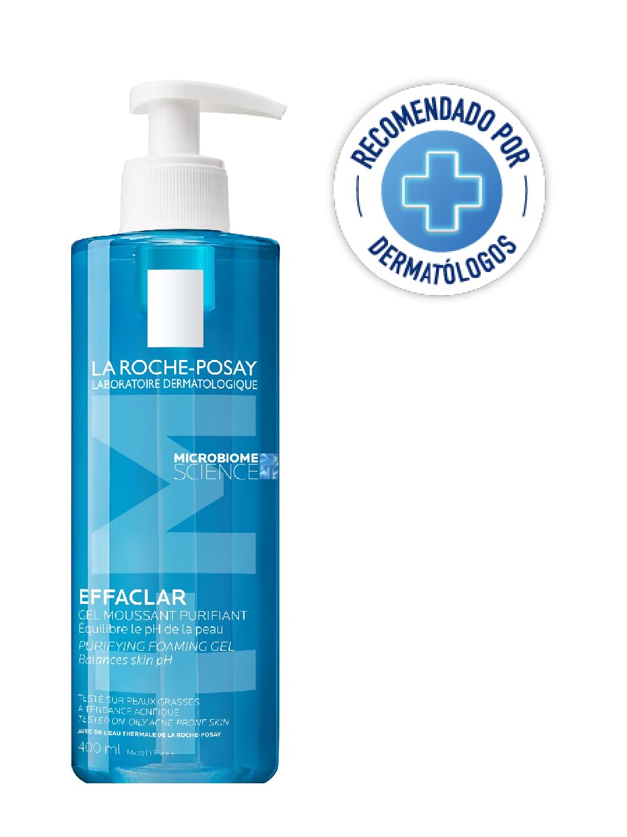 La Roche-Posay Effaclar Gel Limpiador Purificante Anti-Imperfecciones 400ml | Limpiador Dermatológico, Controla Exceso de Sebo, Piel Mixta a Grasa con Tendencia Acneica, Rostro y Cuerpo