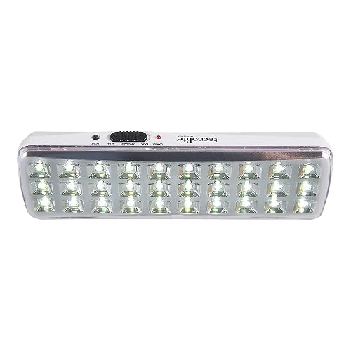 Tecnolite - Lámpara Led Recargable de Emergencia Portátil y Práctica Mebsuta I, Luz Led de Día Ideal para Camping con Batería Incluida, Material ABS, Iluminación Interior