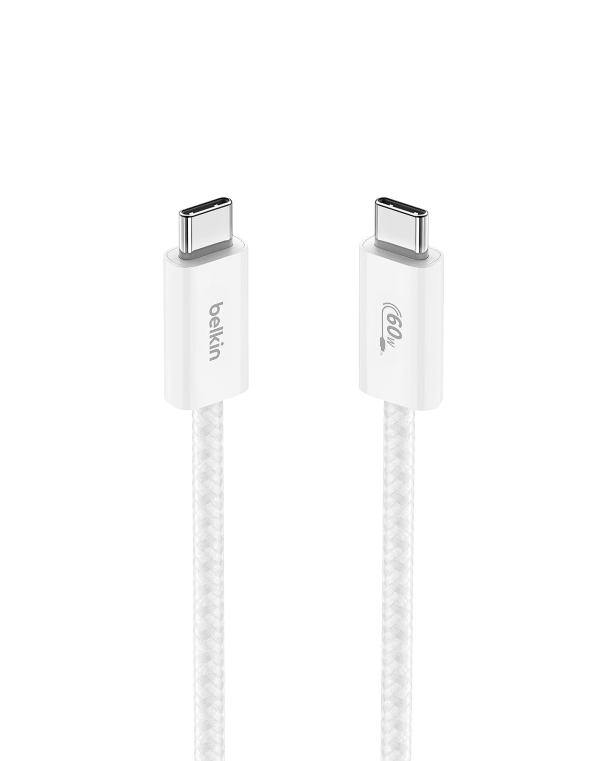 Belkin Cable USB-C a USB-C BoostCharge 60W Trenzado - Blanco - 1 m