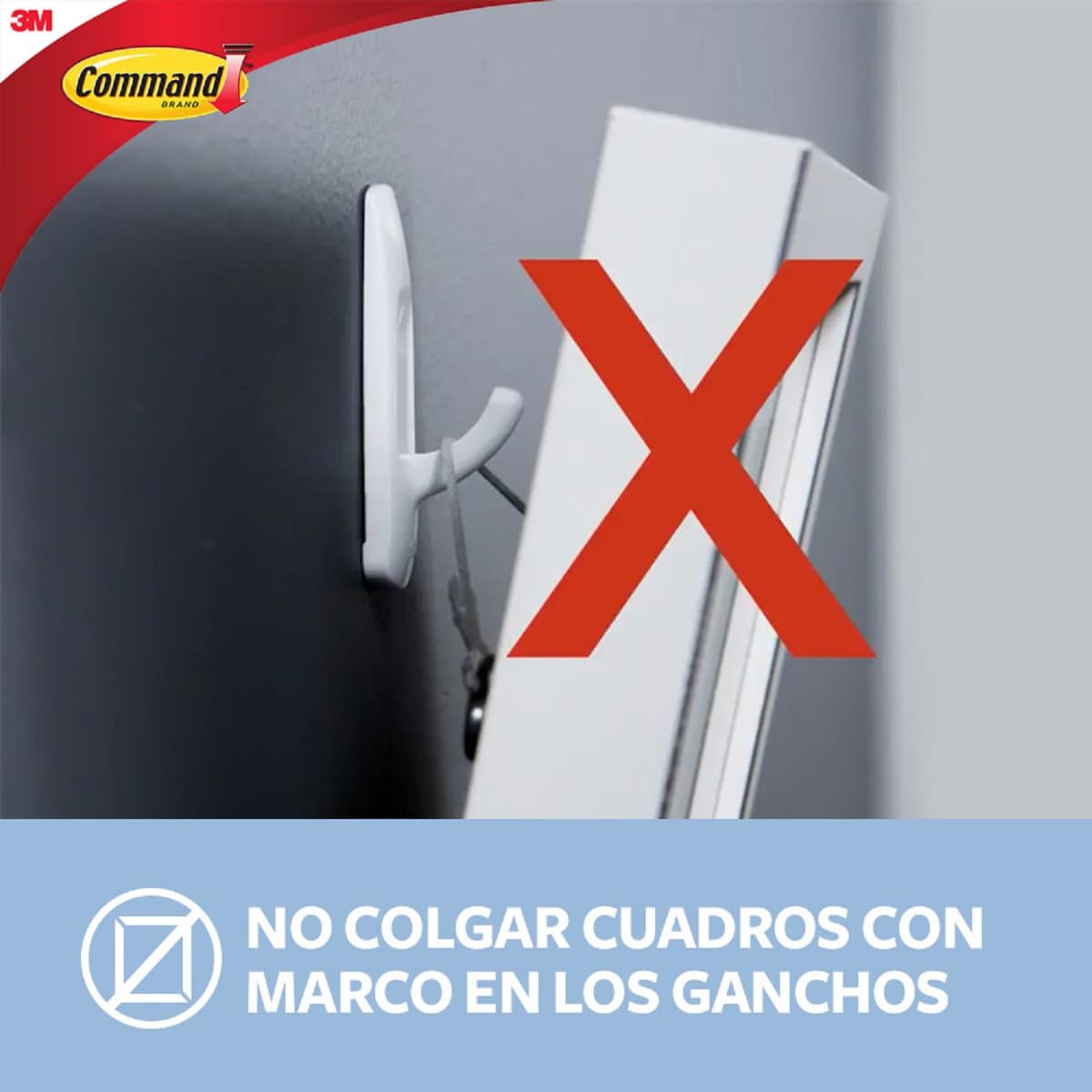 COMMAND 3M Gancho Adhesivo Removible de Metal Mini Transparente 20 piezas | Soporta hasta 225 gr, Organiza interiores sin dañar superficies, No requiere herramientas, Fácil de instalar, Fijación segura