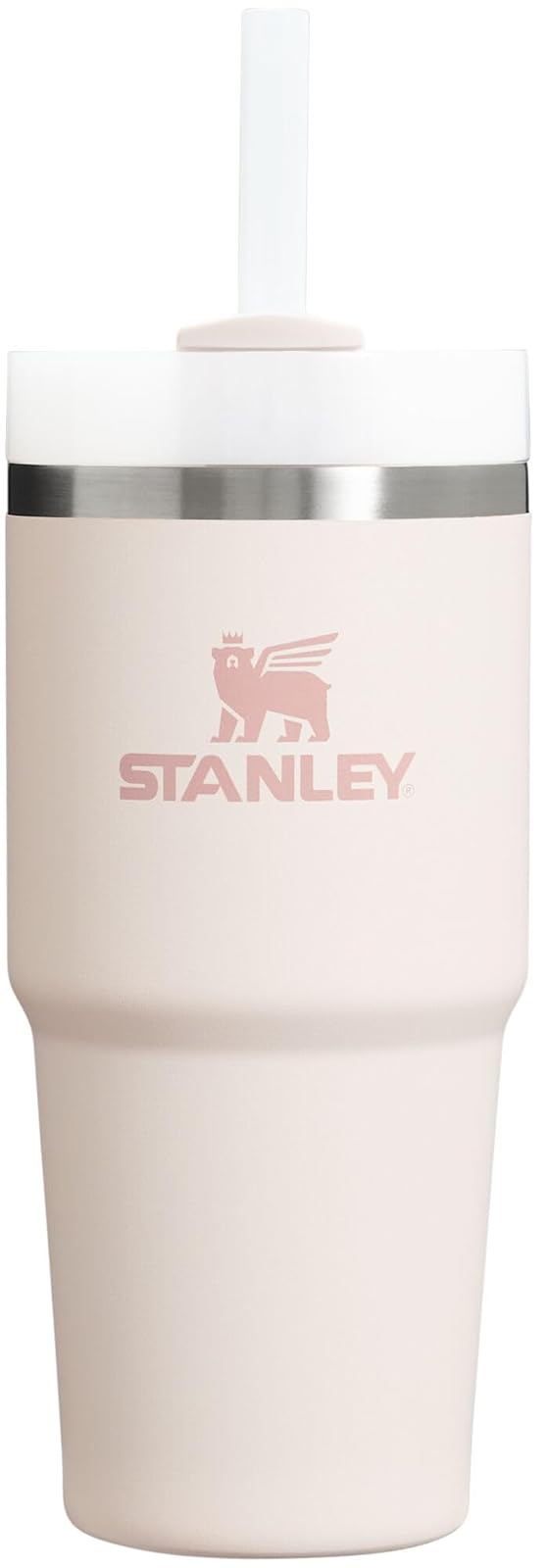 Stanley Quencher H2.0 Vaso Térmico con Popote, Acero Inoxidable, 14 a 64 oz - Cuarzo Rosa 2.0 - 14 onzas
