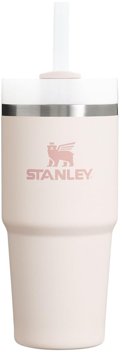 Stanley Quencher H2.0 Vaso Térmico con Popote, Acero Inoxidable, 14 a 64 oz - Cuarzo Rosa 2.0 - 14 onzas