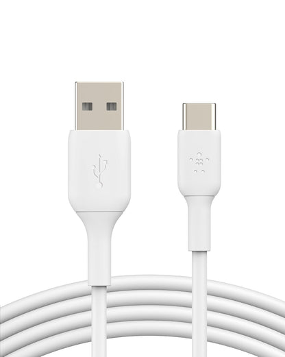 Belkin BoostCharge - Cable USB-C (1 M/3.3 pies), cable USB-C a USB-A, cable USB tipo C para iPhone 15 Series, Samsung Galaxy S23, S23+, Note20, Pixel 6, Pixel 7, iPad Pro