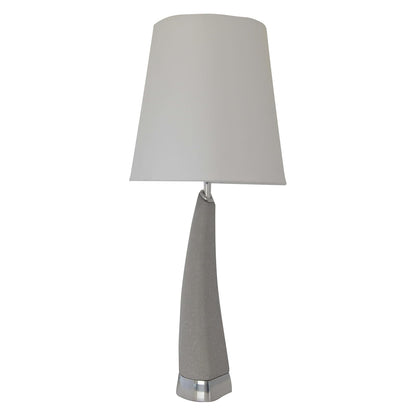 Luzerna CM-0021 Lámpara De Mesa Fless, Color Gris Perla Marmol, 1 Unidad