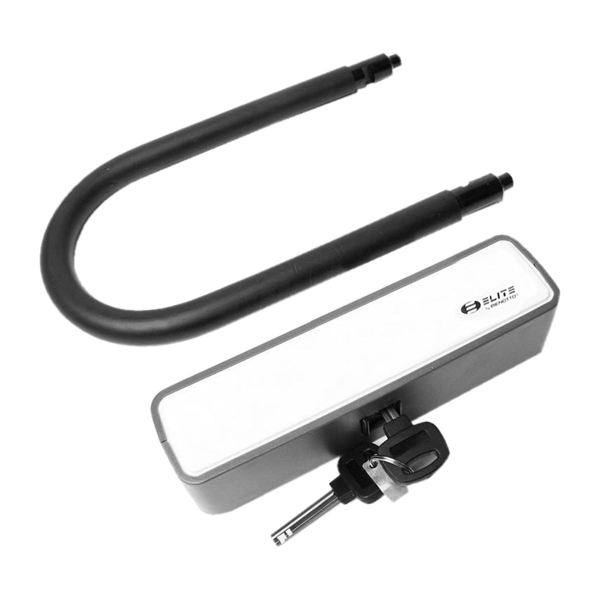 Benotto Candado U-Lock 55HU 16mm Negro y Blanco con 2 Llaves Reversibles