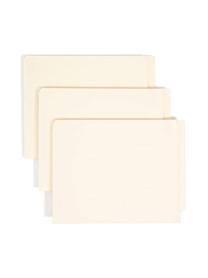 Smead - Carpeta con pestaña en el extremo, Shelf-Master® reforzado con lengüeta de corte recto, 2 Fasteners-Position 1 & 3, Manila, 50 per Box