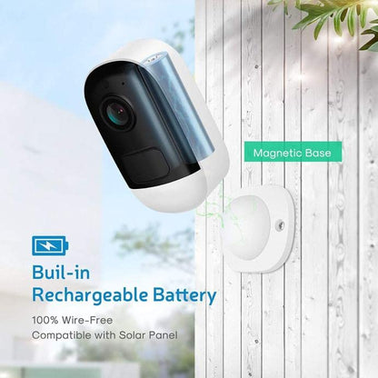 Anewone Cámara de Seguridad 3MP, Cámara WiFi Inalámbrica para Interior 2304x1296P Full HD, IP66, Audio Bidireccional, Visión Nocturna de Color, Detección de Movimiento, 64GB SD Card