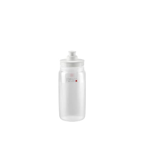Elite Fly Botella de 550 ml (Transparente, Texturizada) – Botella Deportiva Ultraligera con válvula de Empuje