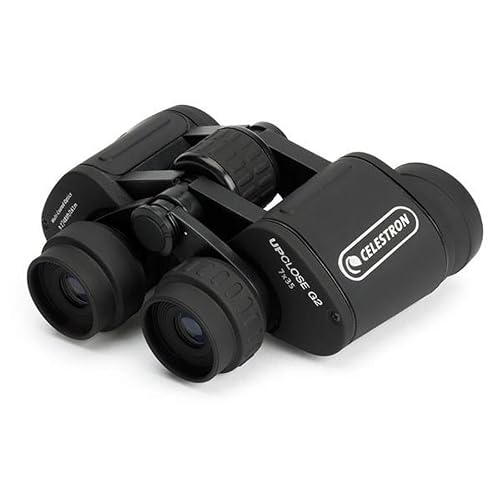 Celestron – Binocular UpClose G2 7x35 – Óptica de Revestimiento múltiple para observación de Aves, Vida Silvestre, Paisaje y Caza, Binocular Porro Prism para Principiantes – Incluye Funda de