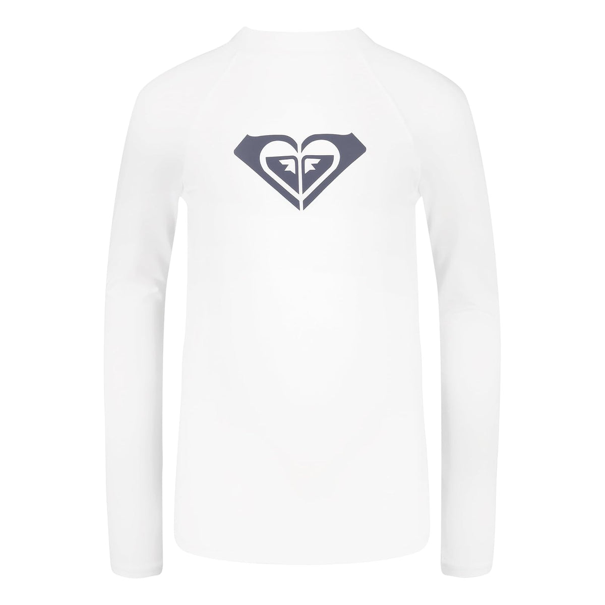 Roxy Long Sleeve Whole Hearted Rashguard Shirt, UPF 50+ Sun Protection, Quick Dry Camisa de protección de Sarpullido Niñas - 12-14 - Blanco