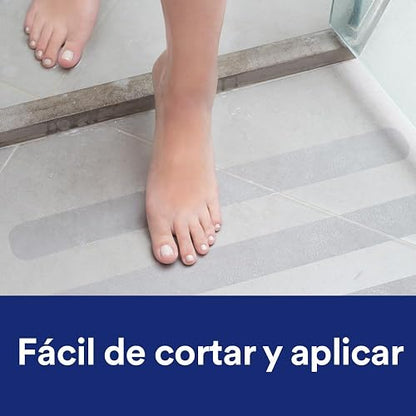 SAFETY-WALK 3M Cinta Antiderrapante para Baño 1 rollo de 50.8mm x 4.57m | Ideal para zonas húmedas, Resistente al agua, moho y hongos, Fácil de usar, cortar y colocar, Resistente
