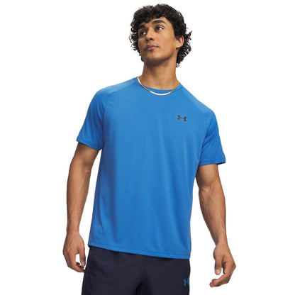 Under Armour Playera de Entrenamiento Cuello V para Hombre - M - (430) Azul Egeo - Blanco