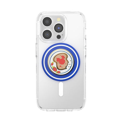 PopSockets - Empuñadura para teléfono MagSafe con Soporte, Soporte magnético, Parte Superior Intercambiable, sujeción Segura para iPhone MagSafe, teléfono y Tablet, Disney, Esmalte Mickey Toast