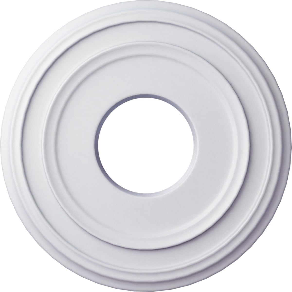 Ekena Millwork CM12CL Medallón de techo clásico, 12 3/8 pulgadas de diámetro x 4 pulgadas de diámetro x 1 1/8 pulgadas de largo, imprimado de fábrica