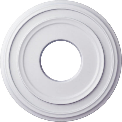 Ekena Millwork CM12CL Medallón de techo clásico, 12 3/8 pulgadas de diámetro x 4 pulgadas de diámetro x 1 1/8 pulgadas de largo, imprimado de fábrica