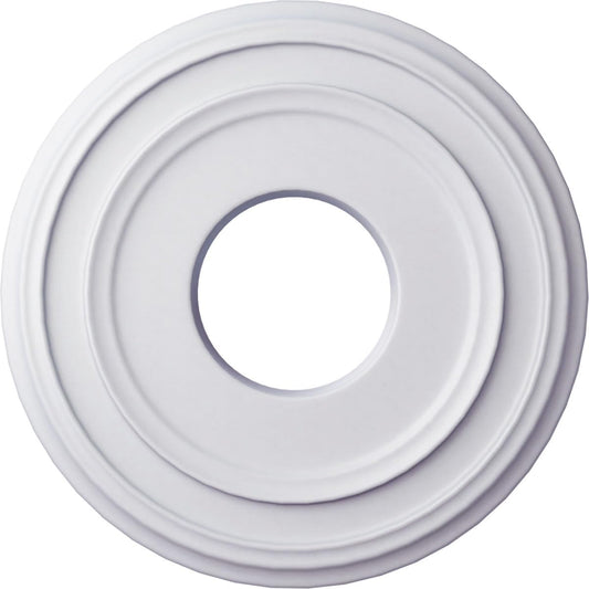 Ekena Millwork CM12CL Medallón de techo clásico, 12 3/8 pulgadas de diámetro x 4 pulgadas de diámetro x 1 1/8 pulgadas de largo, imprimado de fábrica