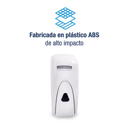 Kimberly-Clark Professional, Jabonera Manual 1100 ml, para Jabón Espuma, Blanco