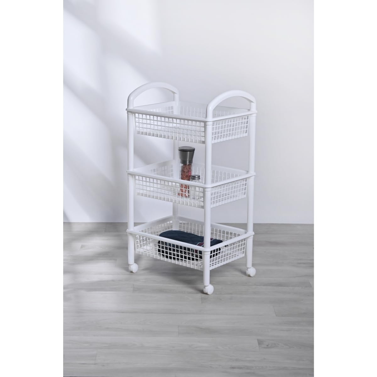 Italhome Estante De 3 Niveles con Ruedas, Organizador De Almacenaje Multiusos Carrito De Cocina Blob