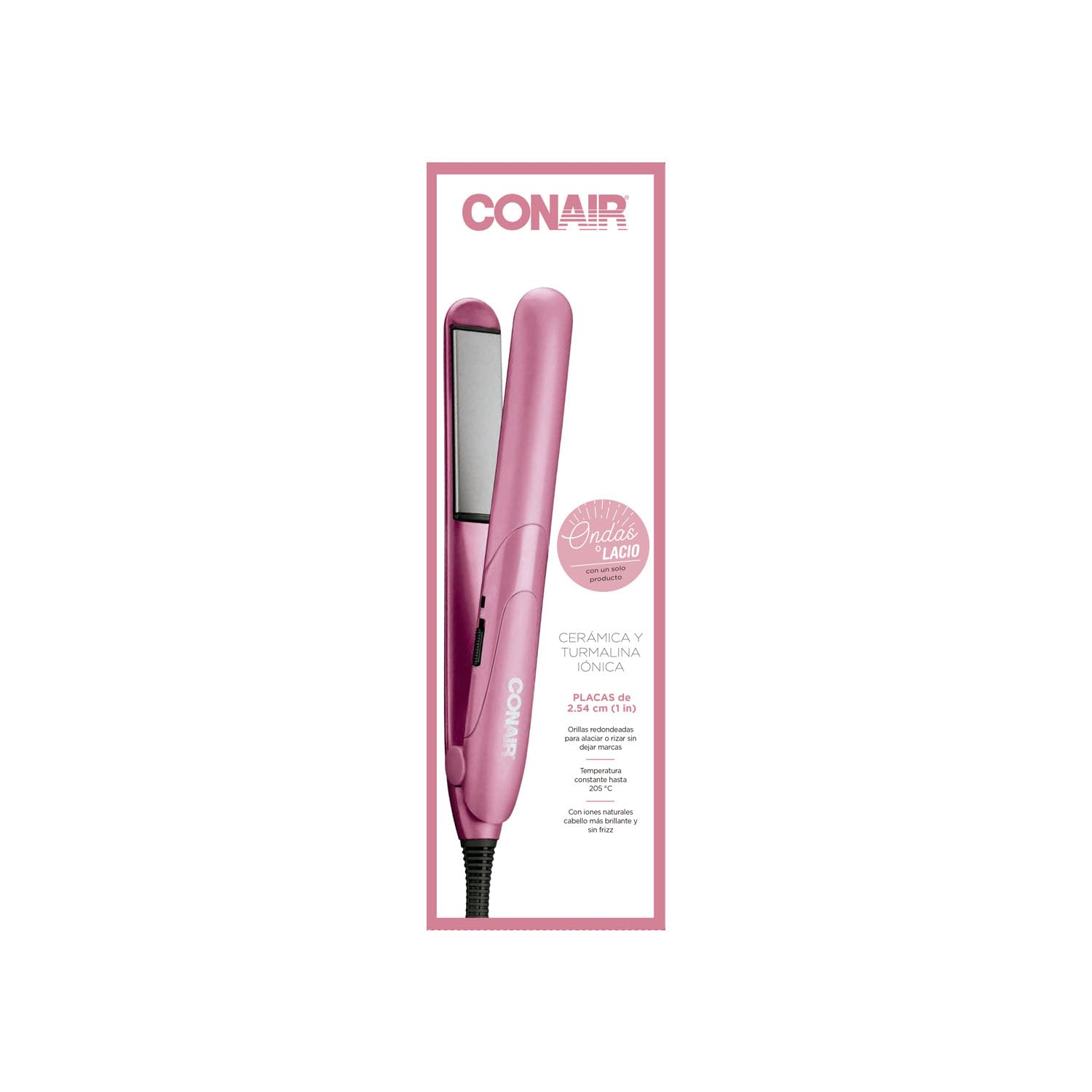 Conair Alaciadora de 1" cs23bes con turmalina bugambilia, Bugambilia, Unico