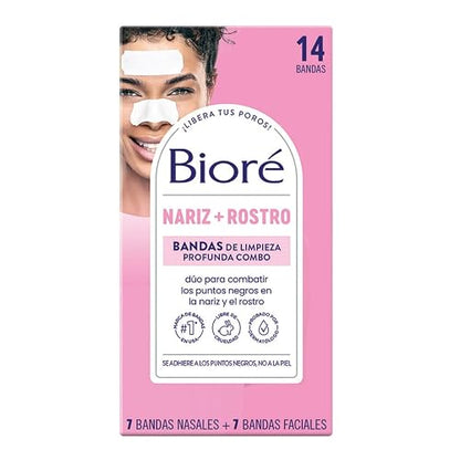 Bioré Bandas de Limpieza Profunda Combo, 14 Piezas