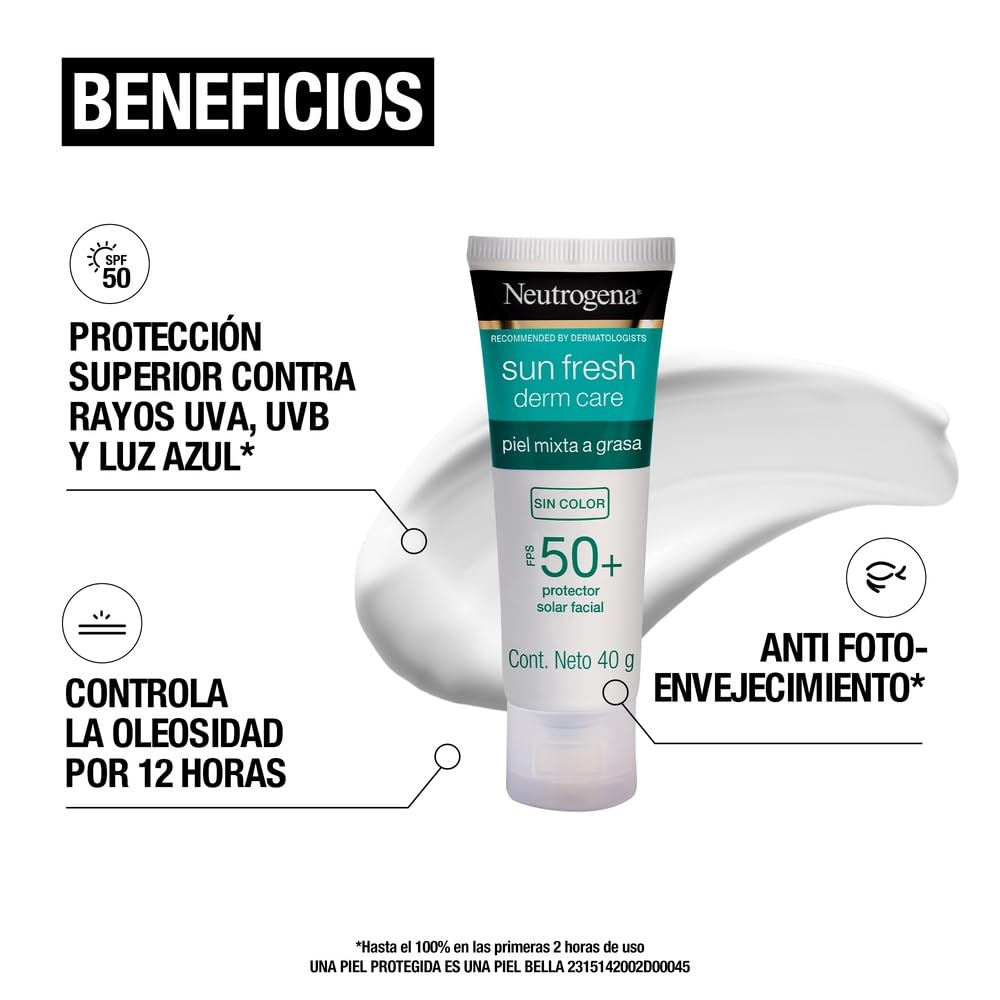 Neutrogena Sun Fresh sin Color FPS50 40G 2 Pack