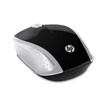 HP Mouse inalámbrico 200, 2.4 GHz, Conectividad 10 MTS, Pilas AAA, Windows, Mac OS, Chrome OS, Plata Claro, 2HU84AA