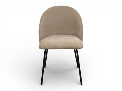 TUGOW Silla para Comedor Super Soft Tapizada con Tela Color Gris Topo - Madera Industrializada, Metal y Tela
