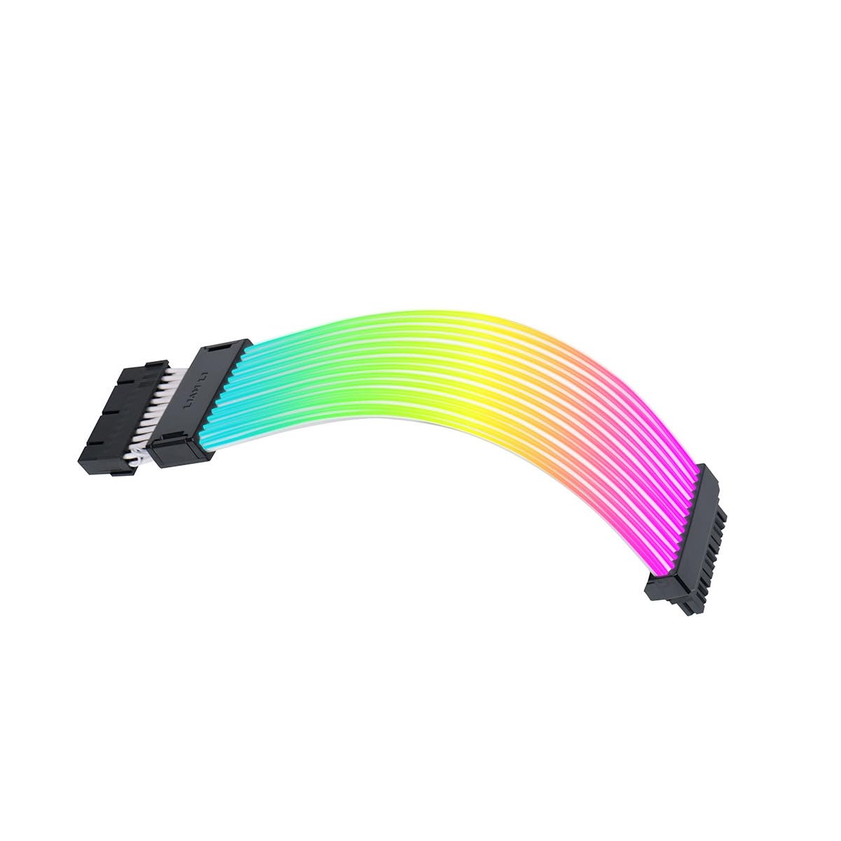 Lian Li Strimer inalámbrico de 24 pines - driver incluido - Cable de extensión de alimentación RGB direccionable - Strimer L-Connect 3.0 Control inalámbrico - Tira LED para cables de PC de placa base